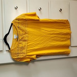 Yellow Linen blend top‎